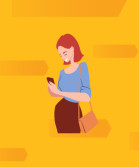 Image of a woman looking at her phone