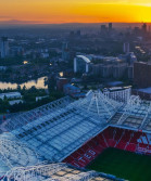 Ariel view of Old Trafford stadium