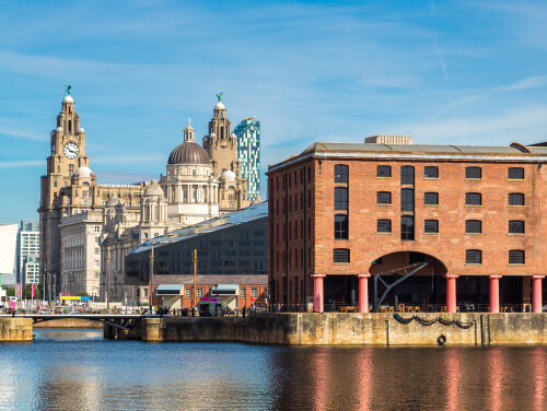 Exterior of buildings at the Royal Albert Dock in Liverpool